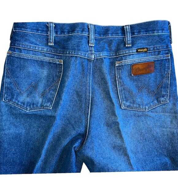 Vintage 1980s Men's Wrangler Slim Fit Denim Bootcut Jeans 935DEN Size 34x33 - Picture 5 of 5